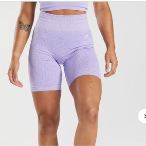 Gymshark Adapt Animal Seamless Cycling Shorts - Reef Soft Lilac